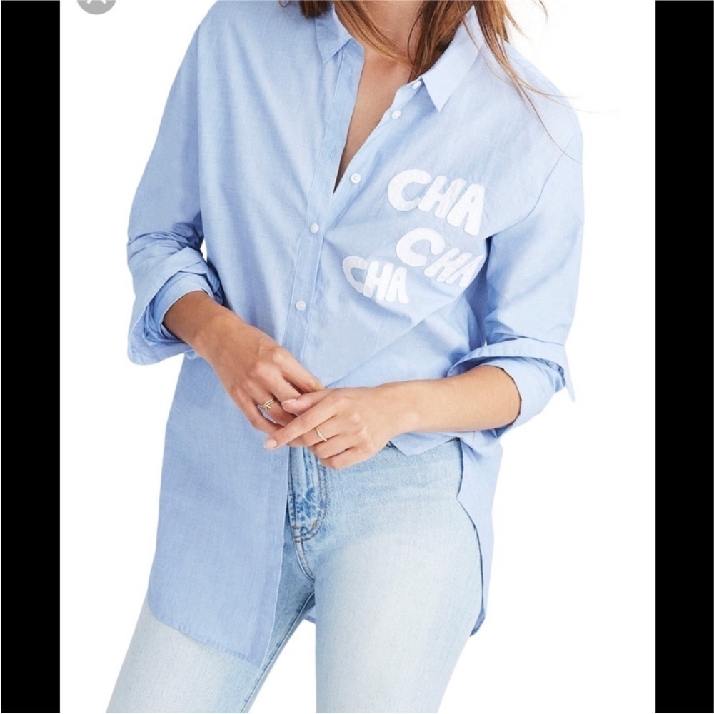 Madewell CHA CHA Oxford button down shirt size S